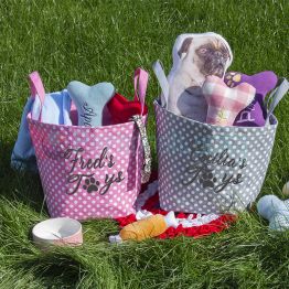 Personalised Dog Toy Storage Basket Bin New Puppy Gift