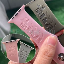 Bear with Cubs Funny Family Engraved Watch Band