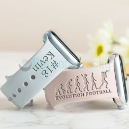 Football Evolution Funny Engraved Watch Band