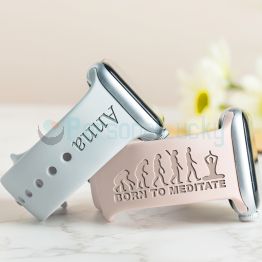 Funny Evolution Born To Meditate Engraved Watch Band