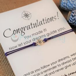 Graduation Gift Bracelet Friendship Compass Card Bracelet