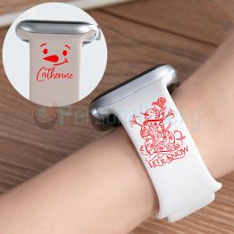 Let it Snow Christmas Style Snowman Emoji Watch Band