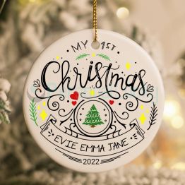 Personalized Baby First Ornament Decoration Christmas Ornament