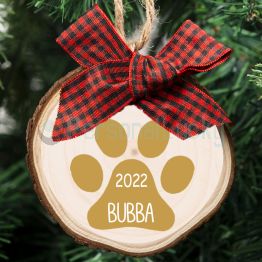 Personalized Pet Wood Slice Ornament