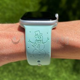 Personalized Snowman Engraved Christmas Watch Band