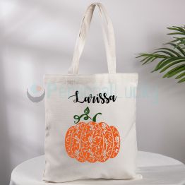Personalized Pumpkin Tote Bag Halloween Bag
